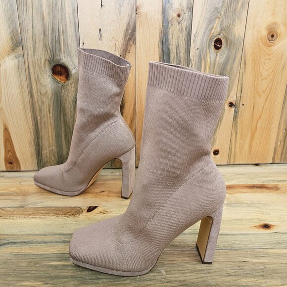 Lulu's Synoy Nude Sock Boots - Picture 7 of 9